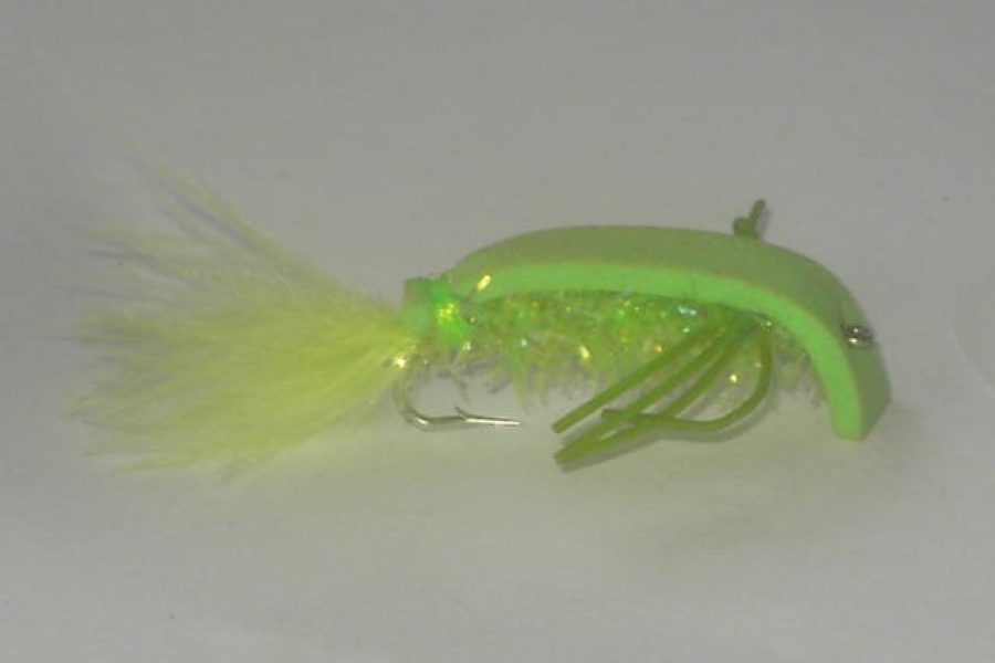 chartreuse wiggle fishing fly