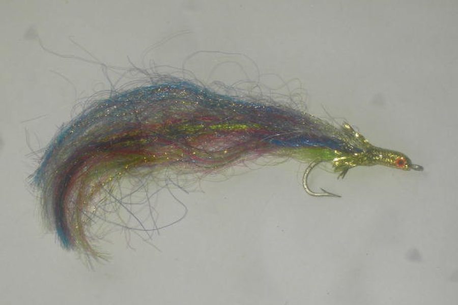 Saltwater swimmer gold fly