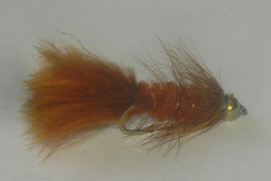 Beadhead Woolly Bugger Brown streamer fly