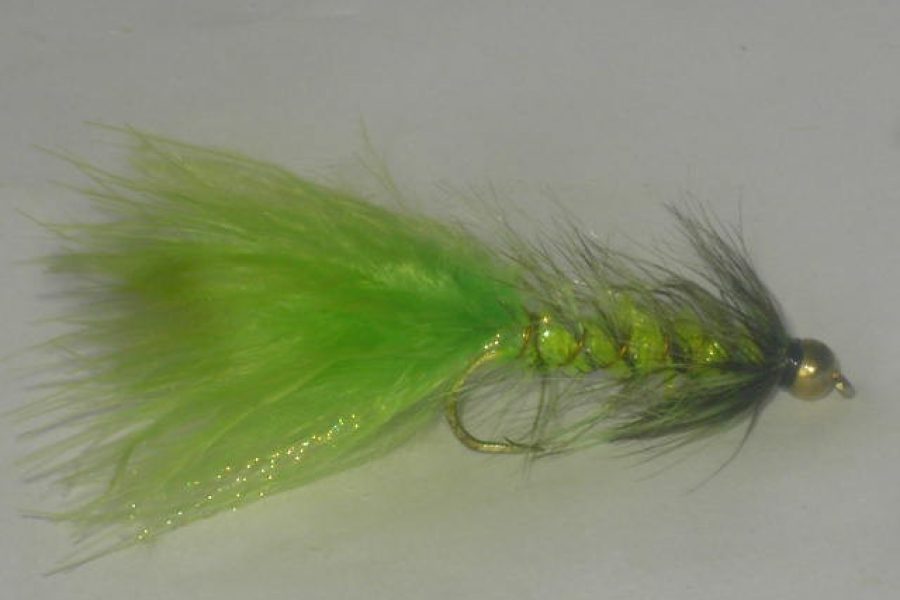 Beadhead Woolly Bugger Chartreuse streamer fly