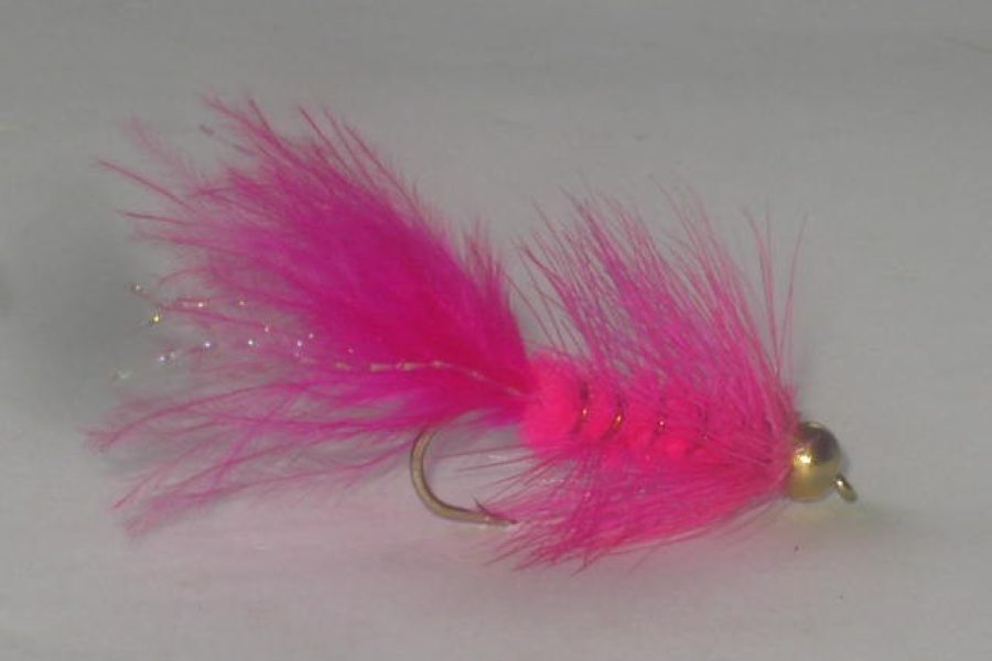 pink Beadhead Woolly Bugger streamer fly