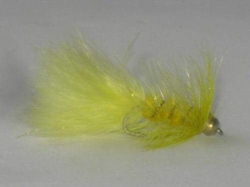 Beadhead Woolly Bugger Yellow streamer fly