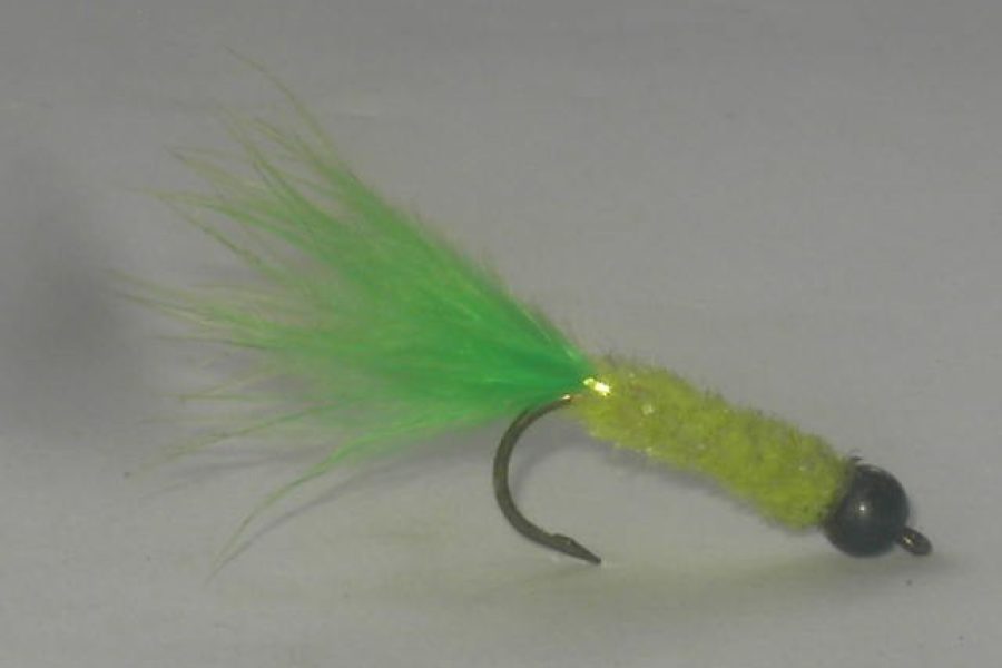 black Beadhead Streamer Green fly