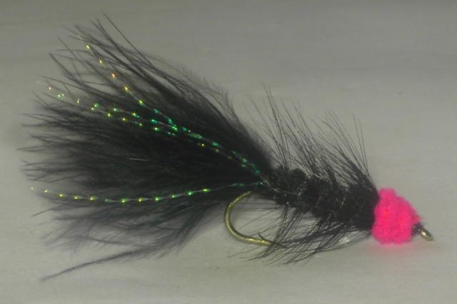 Leech Black Streamer Fly