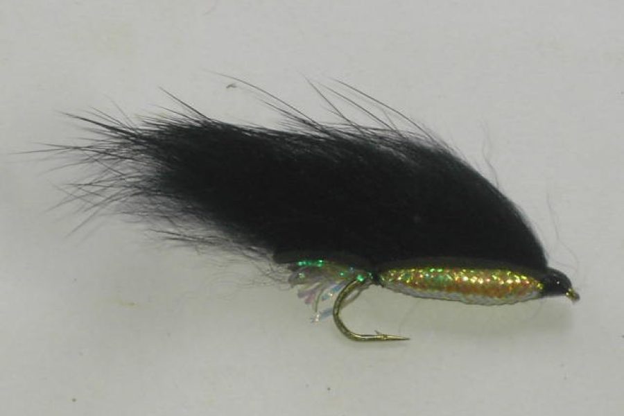 Black Zonker Pearl fly