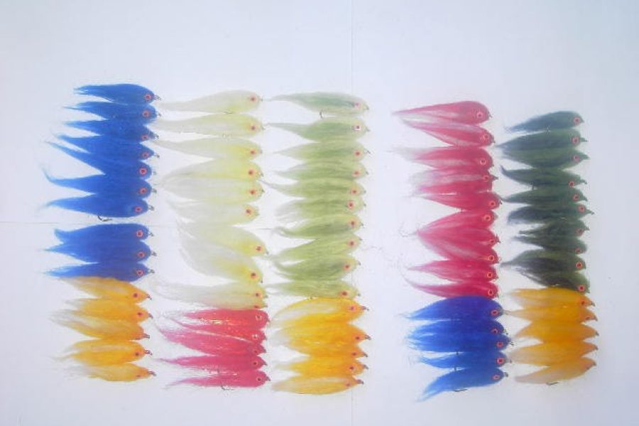 75 assorted mini baitfish flies