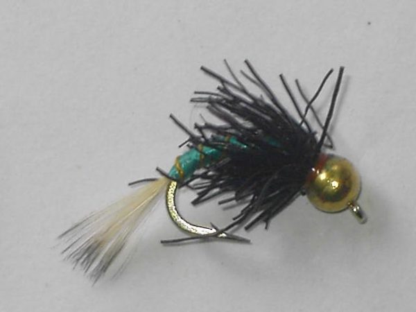 tungsten black and green fishing fly