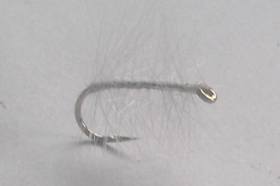 White Palmer dry fly