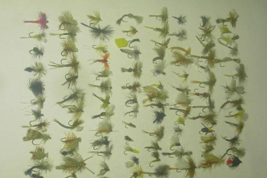 100 Assorted dry flies for sale