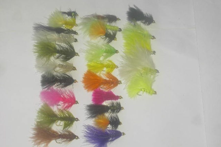 25 Assorted bead head streamers fly fishing flies