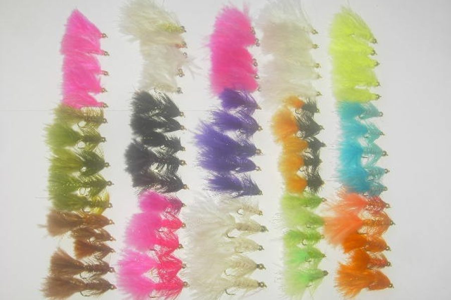 75 Assorted woolly bugger flies