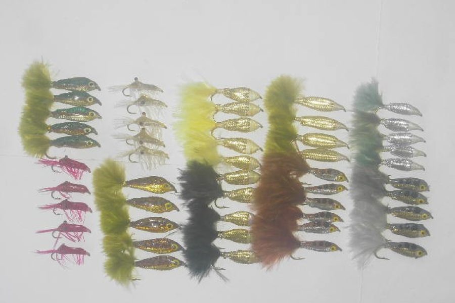 50 Assorted minnow fishing flies