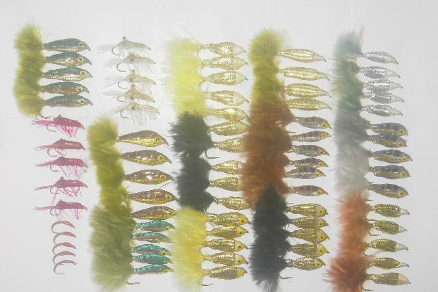 75 Assorted Epoxy minnows flies