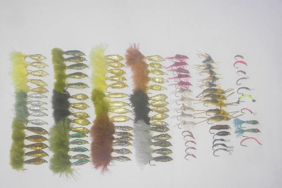 100 Assorted epoxy minnows flies