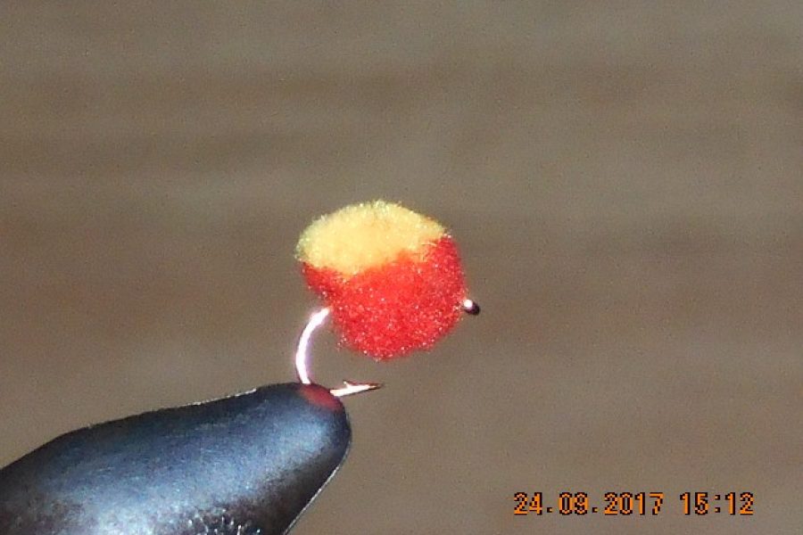 Egg fly red & orange