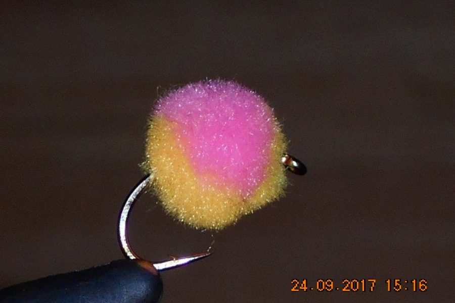 Egg fly orange & pink