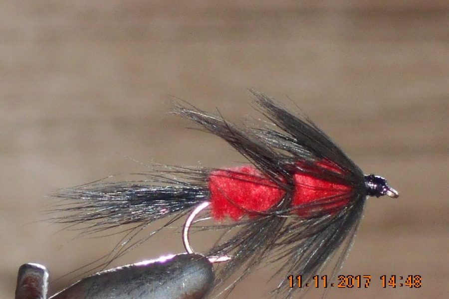 Red Fuzzy Wuzzy fly