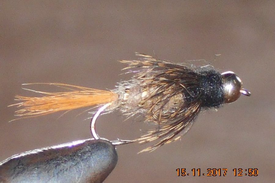 Bead head red fox squirrel nymph