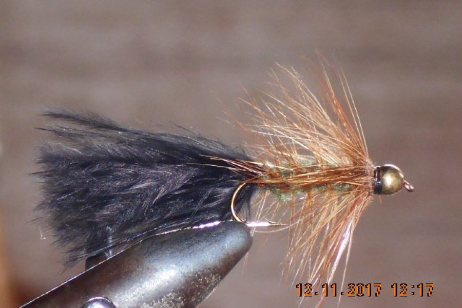 BeadHead Woolly Bugger Black Olive streamer fly