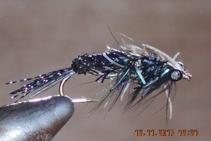 Black Crawler Woven Fly