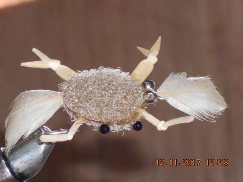 Velcro crab feathers beige fly