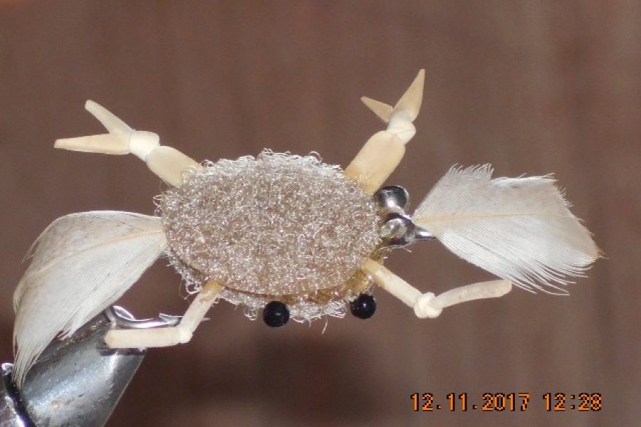 Velcro crab feathers beige fly