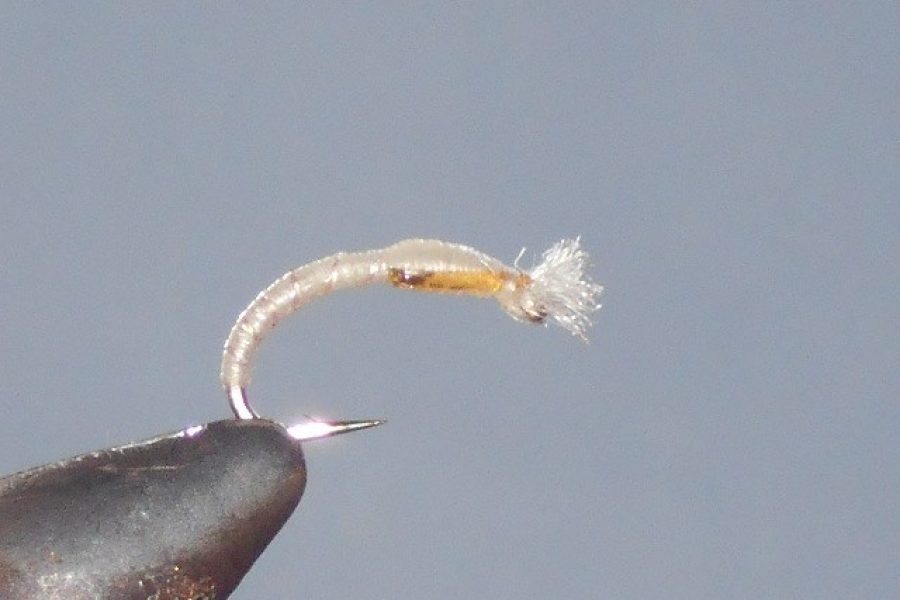 3-d glass white fishing fly