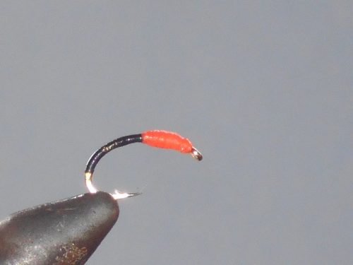 Skinny Buzzer Red Black fishing Fly