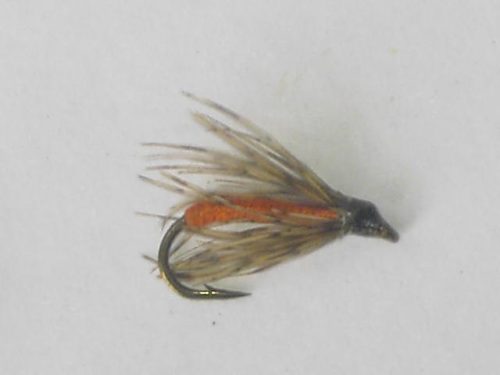 Soft hackle orange wet fly