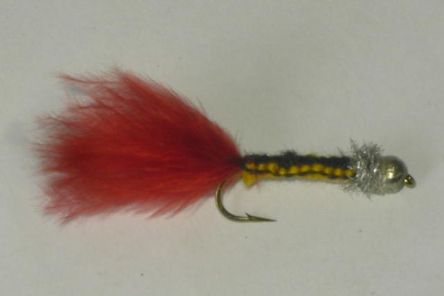 Silver bead head woven fly