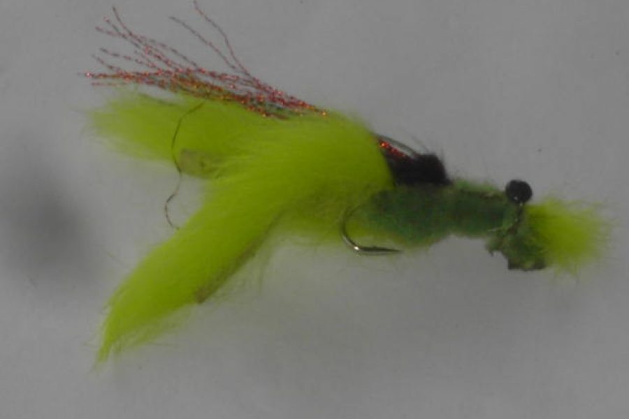 Chernobyl crab chartreuse fly