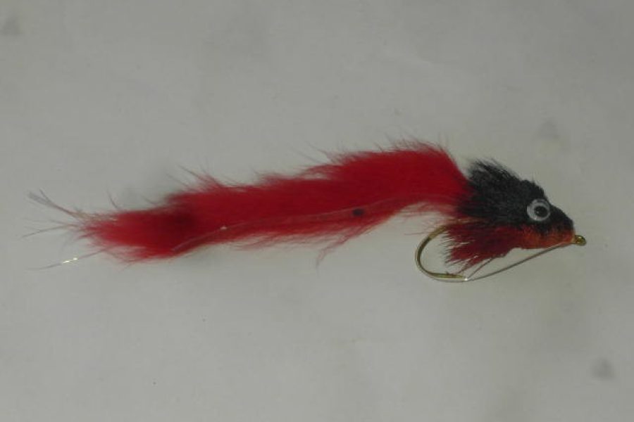 Red & black sculpin fly