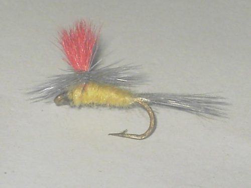 Bright wing parachute cream dry fly