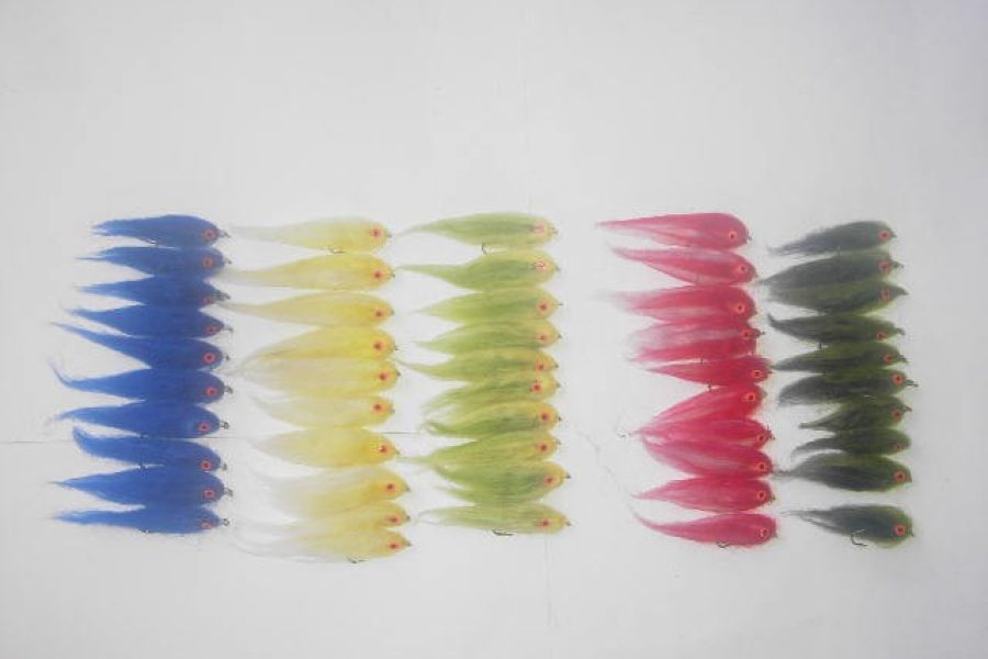 50 assorted mini baitfish flies