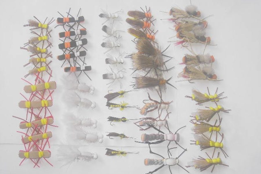 50 Assorted foam fly fishing flies