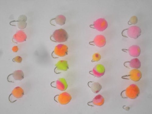25 assorted salmon eggs  fishing flies for sale