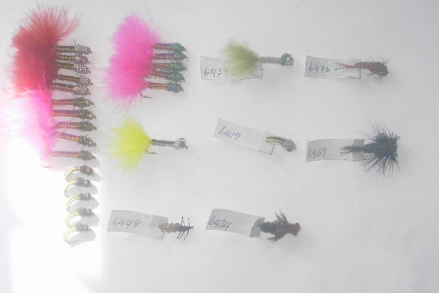 50 Assorted woven fly fishing flies