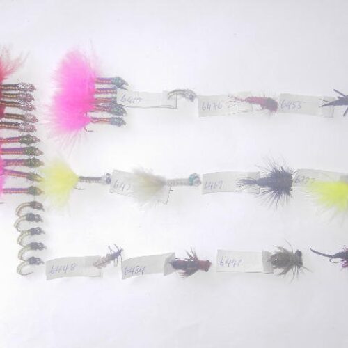 75 Assorted wooven fly fishing flies