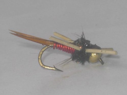 Red Beadhead Rubber Leg Copper John