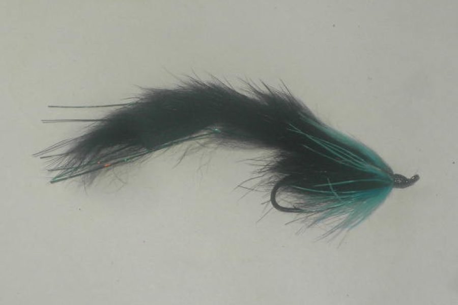 Black and blue spey fly