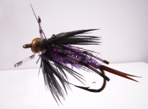 Batman Nymph Purple, Bead Head fly