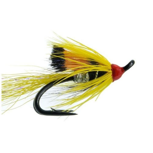 Ally's Shrimp Yellow Double Hook Russian Salmon Fly