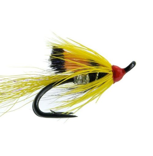 Ally's Shrimp Yellow Double Hook Russian Salmon Fly