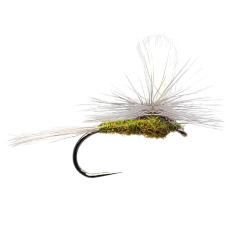 Barbless Blue Wing Olive Parachute fishing fly pattern