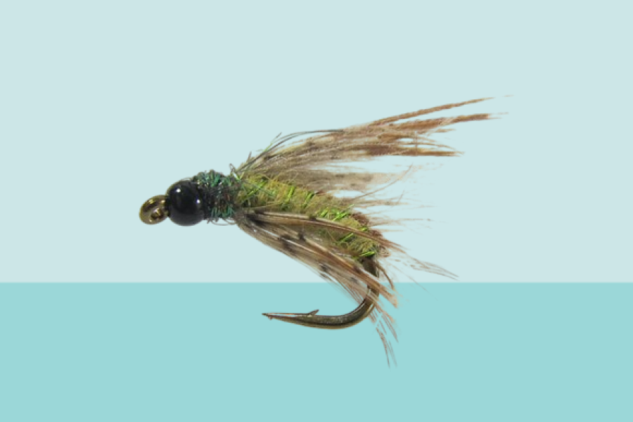 Bjorn’s Baddest Caddis Olive fly