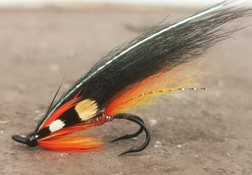 Black Copper Bodied Templedog Salmon fishing fly pattern