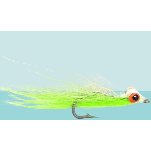 Clouser Deep Minnow, Chartreuse-White Clouser Minnow