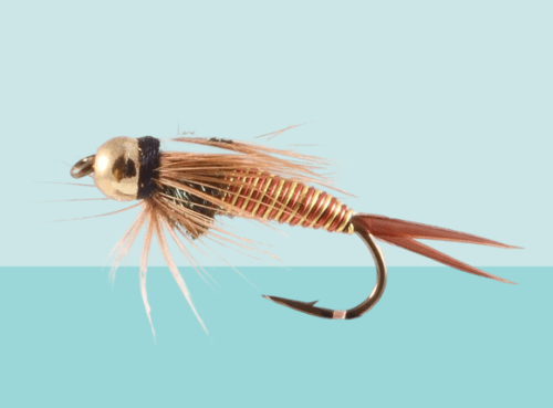 Hot Wire Prince Nymph, Red-Yellow, Tungsten Bead Head