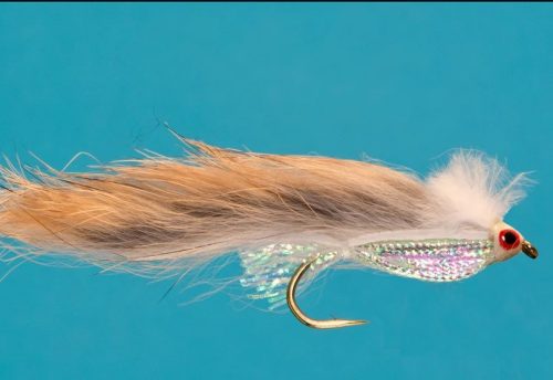 Natural-Pearl Zonker streamer fly