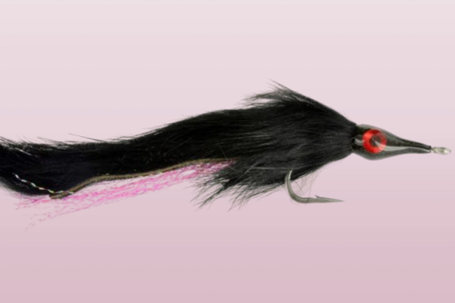 Pike Bunny Black Streamer Fly